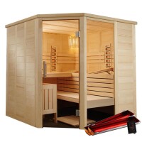 Infrarotkabine Alaska Corner Infra+ 206x206x204 Cm 2