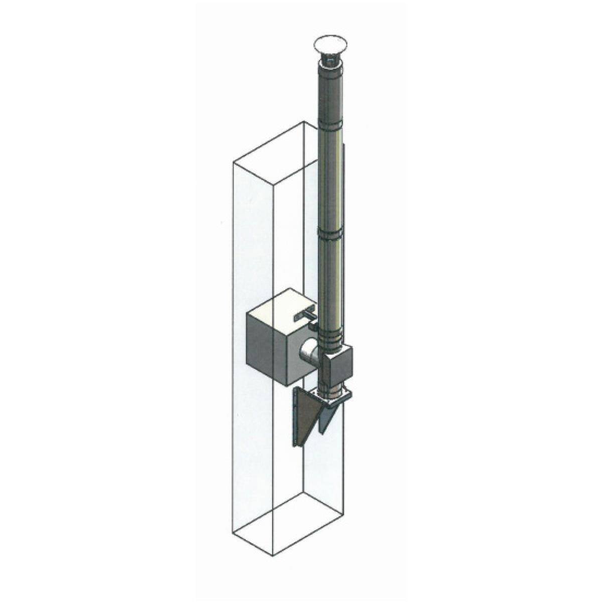 Schornstein Set Wanddurchfuhrung 205-DWETN 115