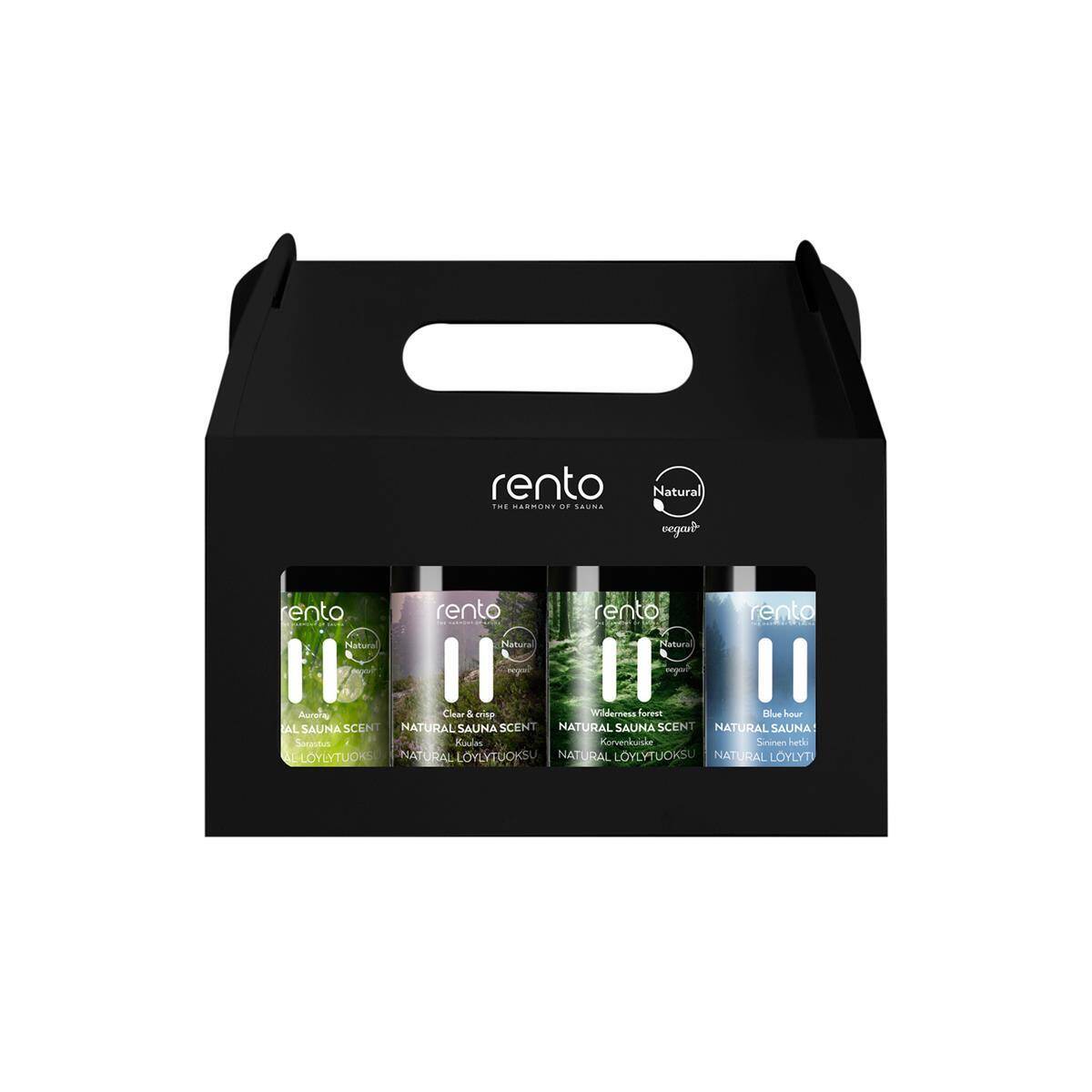 Geschenkbox mit natürlichem Saunaduft 4 x 100 ml