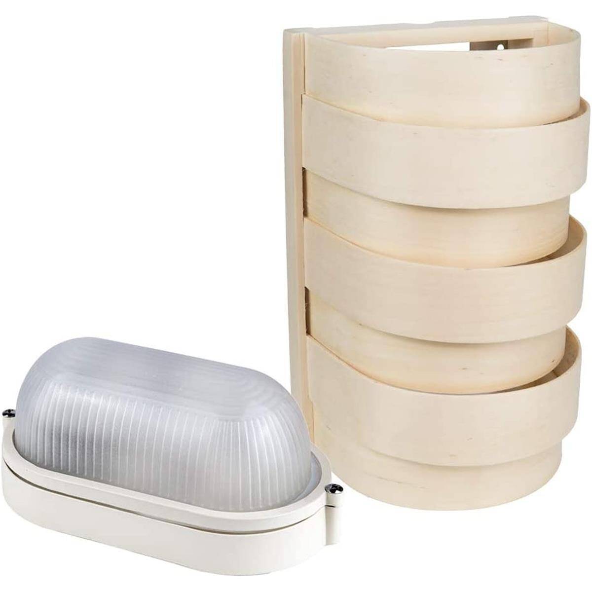 Sauna Beleuchtung Set Lampenschirm Sawo V-L028 aus Birke...