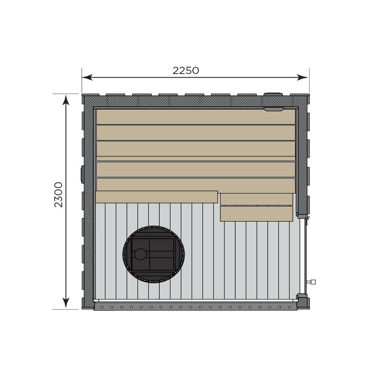 Saunakabine Harvia Legend SHL3410 Mit Holz Saunaofen...