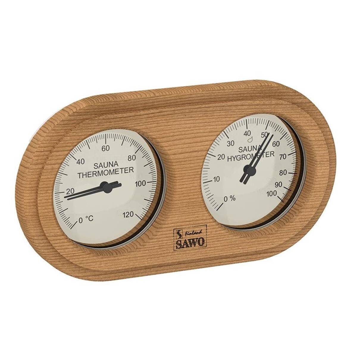 Sawo Box Typ Abgerundet Thermo - Hygrometer - Zeder