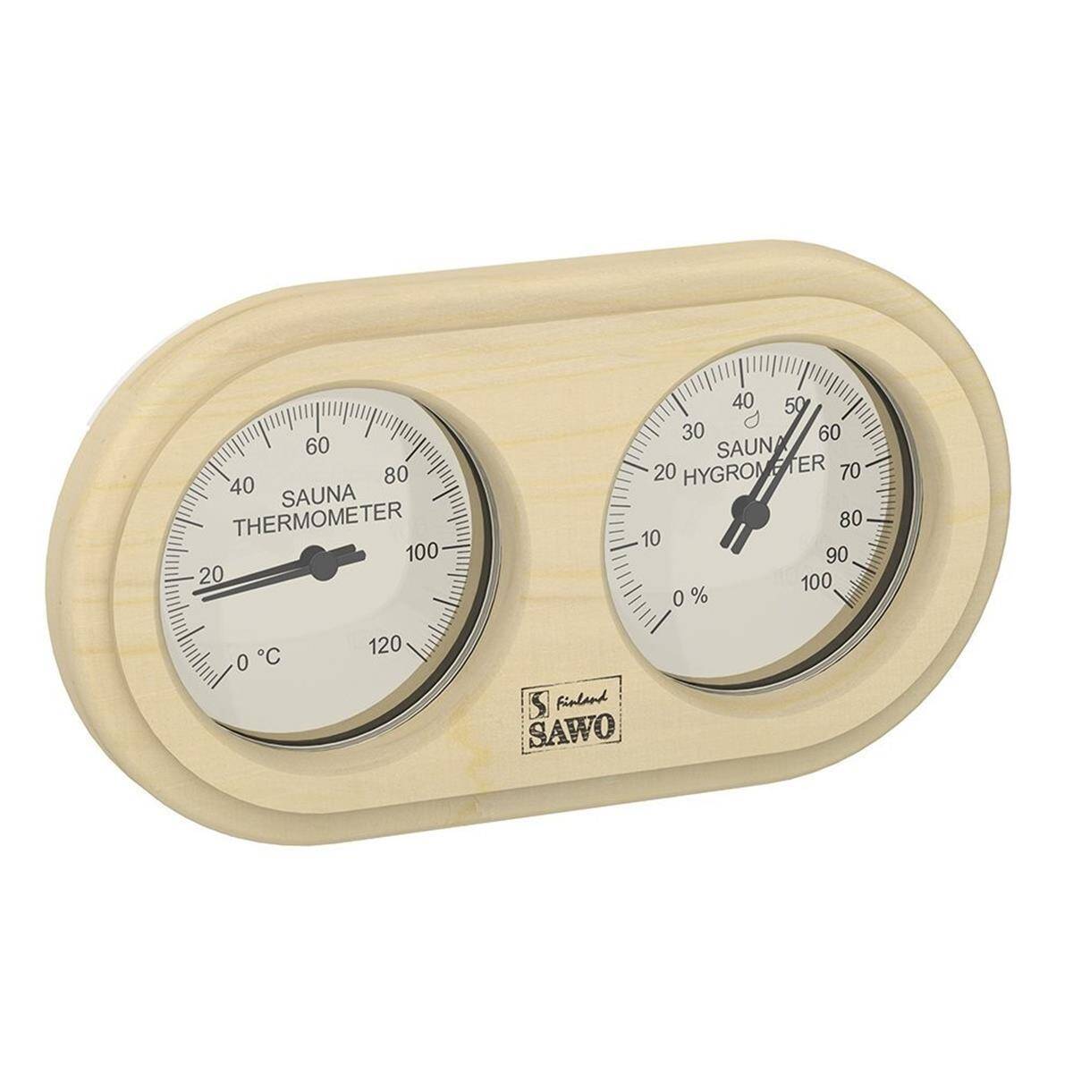 Sawo Box Typ Abgerundet Thermo - Hygrometer - Kiefer