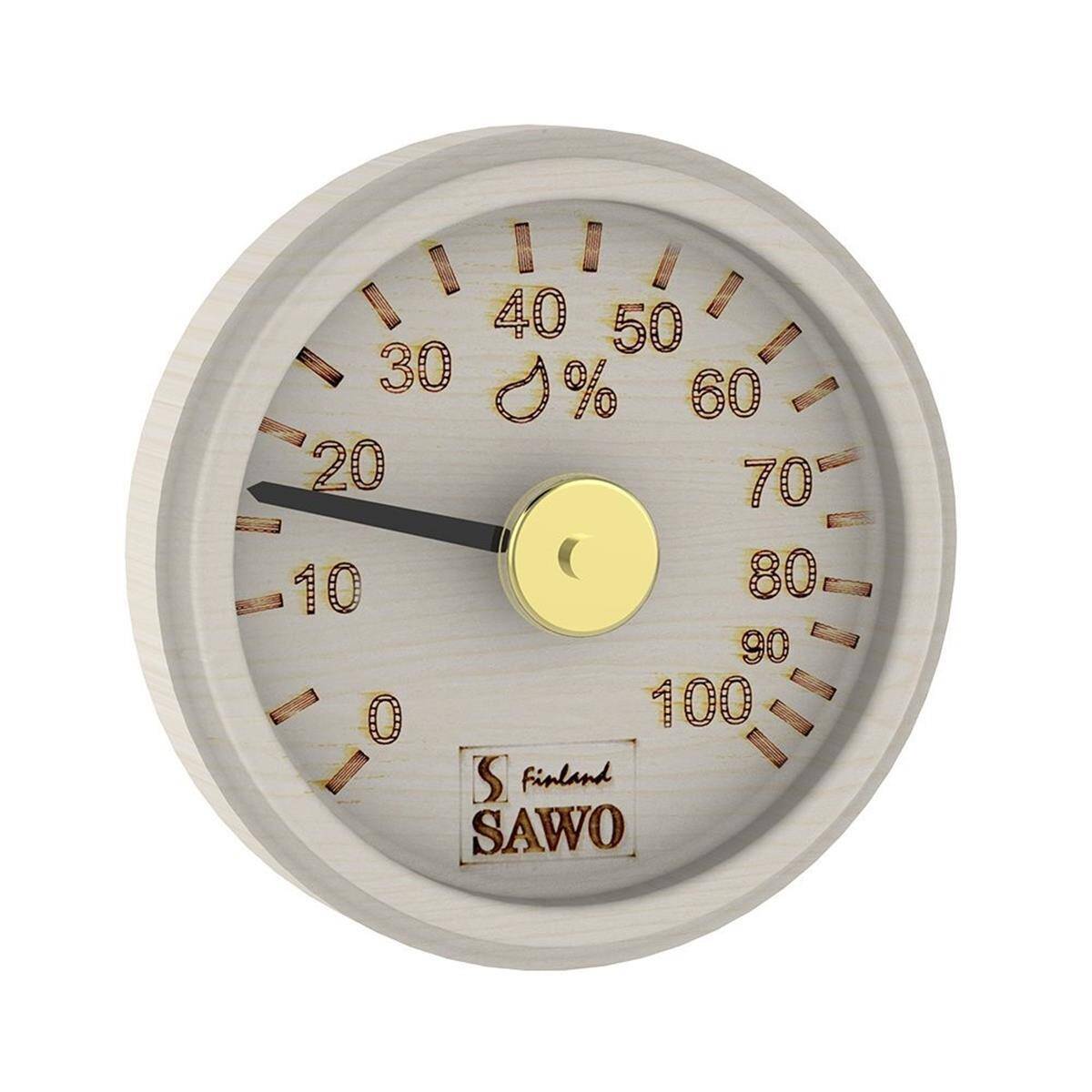 Sawo Hygrometer, Gravierte Rund - Espe