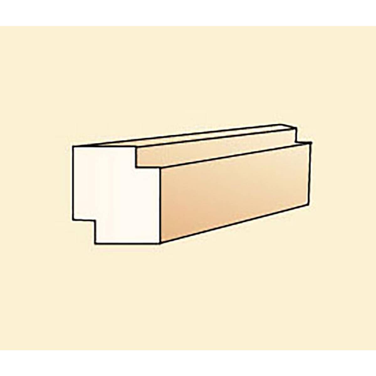 Eckleiste aus Termo-Espenholz 15x18 - 2400 mm