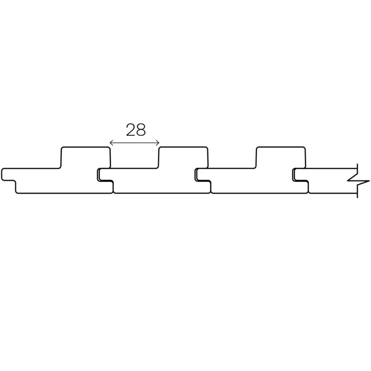 Wandverkleidung STEP Thermo-Erle 27x64 mm - 2100 / 2400 mm