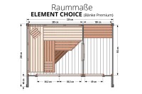 Blocksauna Element Choice aus Termoholz 4